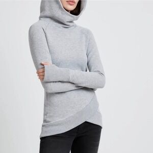 Marcella NYC Geneva sweatshirt gray XL athleisure casual loungewear minimalist